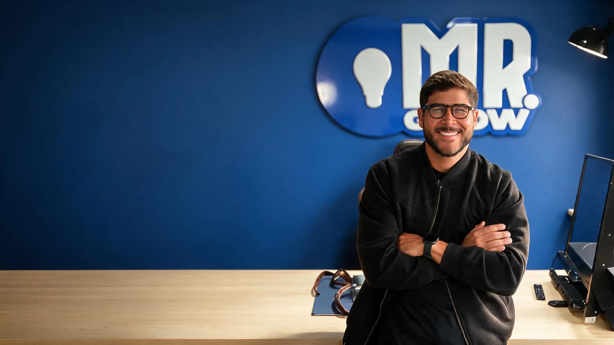 Mateus Rodrigues no escritório da MR Grow